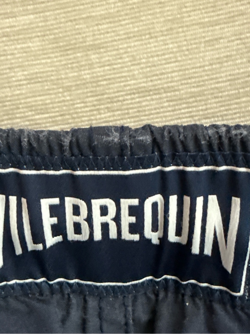 Vilebrequin Navy Swim Trunks with White Turtle Print - Picture 5 of 5